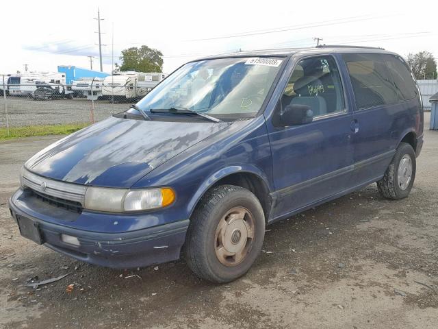 4M2DV11W4SDJ89138 - 1995 MERCURY VILLAGER BLUE photo 2