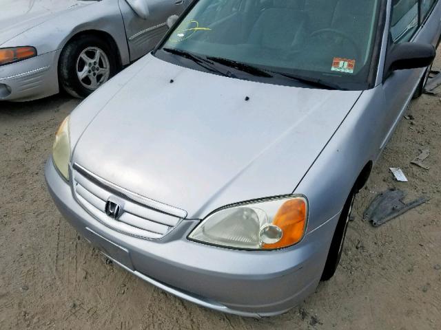 2HGES16572H523539 - 2002 HONDA CIVIC LX SILVER photo 10