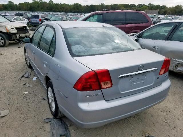 2HGES16572H523539 - 2002 HONDA CIVIC LX SILVER photo 3