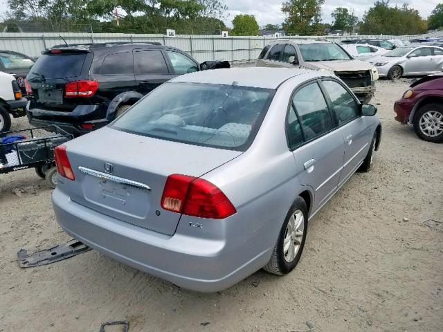 2HGES16572H523539 - 2002 HONDA CIVIC LX SILVER photo 4