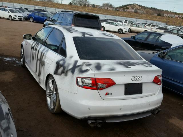 WAUKGAFL6AA144463 - 2010 AUDI S4 PRESTIG WHITE photo 3