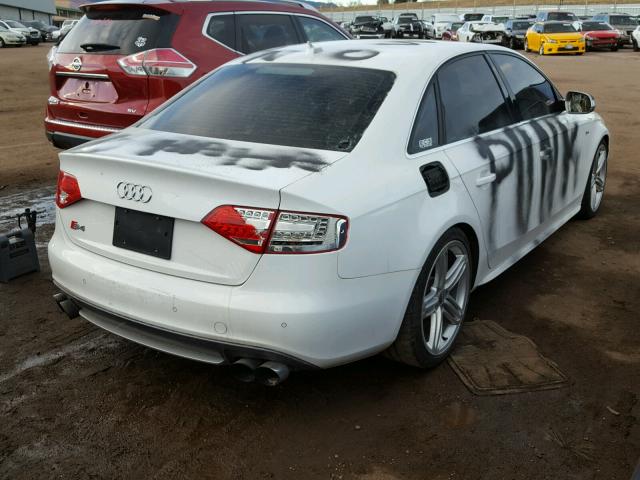 WAUKGAFL6AA144463 - 2010 AUDI S4 PRESTIG WHITE photo 4