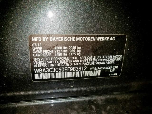 WBA3C3C50EF983812 - 2014 BMW 320 I XDRI GRAY photo 10