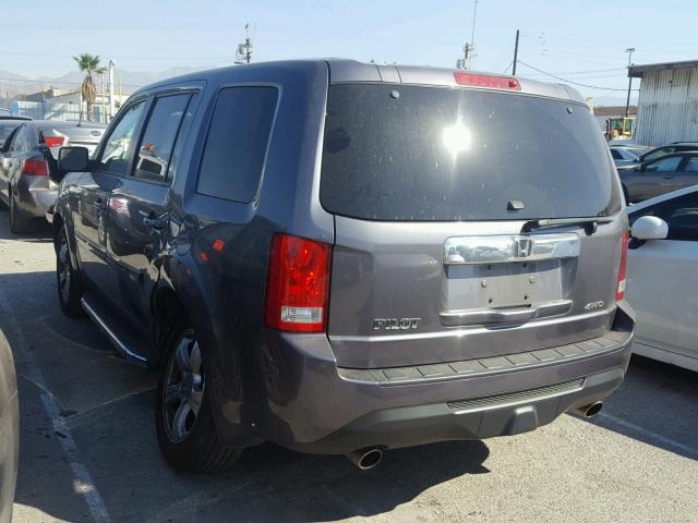 5FNYF4H79FB074991 - 2015 HONDA PILOT EXLN GRAY photo 3