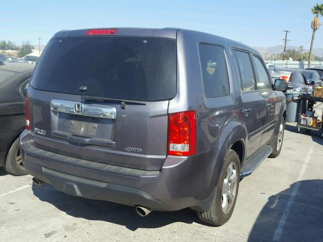 5FNYF4H79FB074991 - 2015 HONDA PILOT EXLN GRAY photo 4