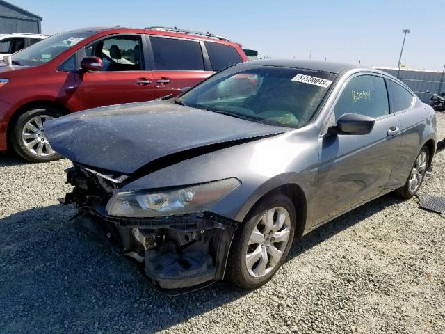 1HGCS12319A001851 - 2009 HONDA ACCORD LX CHARCOAL photo 2