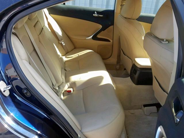 JTHBK262075048438 - 2007 LEXUS IS 250 BLUE photo 6