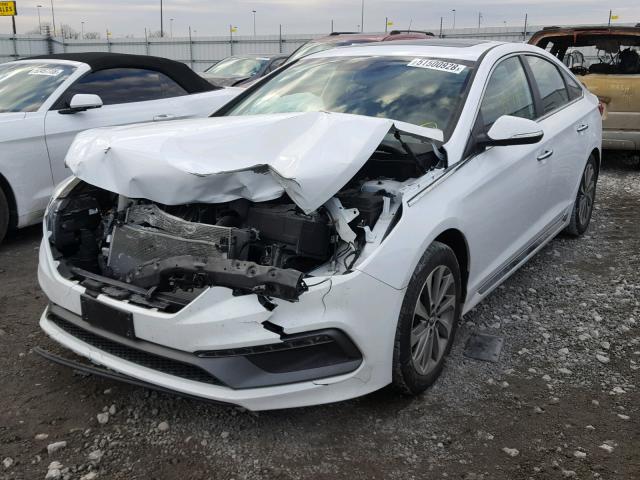 5NPE34AF3HH530176 - 2017 HYUNDAI SONATA SPO WHITE photo 2