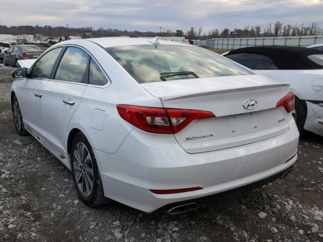 5NPE34AF3HH530176 - 2017 HYUNDAI SONATA SPO WHITE photo 3