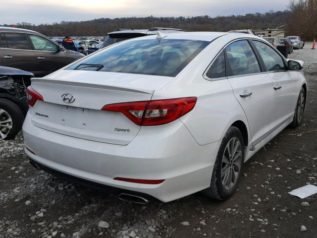 5NPE34AF3HH530176 - 2017 HYUNDAI SONATA SPO WHITE photo 4