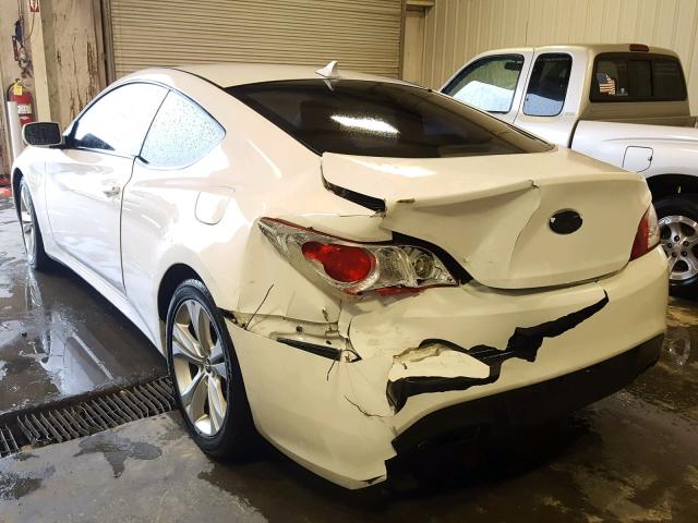 KMHHT6KD3CU076866 - 2012 HYUNDAI GENESIS CO WHITE photo 3