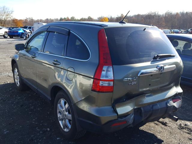 JHLRE48767C051970 - 2007 HONDA CR-V EXL GREEN photo 3