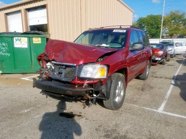 1GKDT13S962263259 - 2006 GMC ENVOY RED photo 2