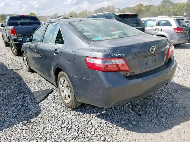 4T1BE46K27U078286 - 2007 TOYOTA CAMRY CE CHARCOAL photo 3