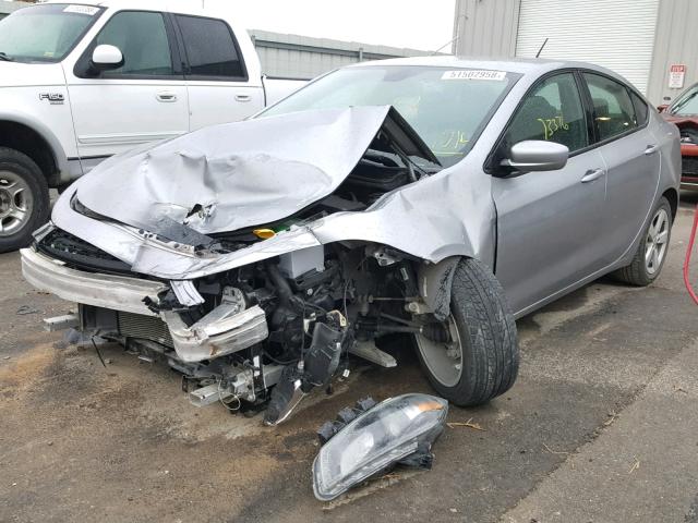 1C3CDFBB4FD222369 - 2015 DODGE DART SXT GRAY photo 2