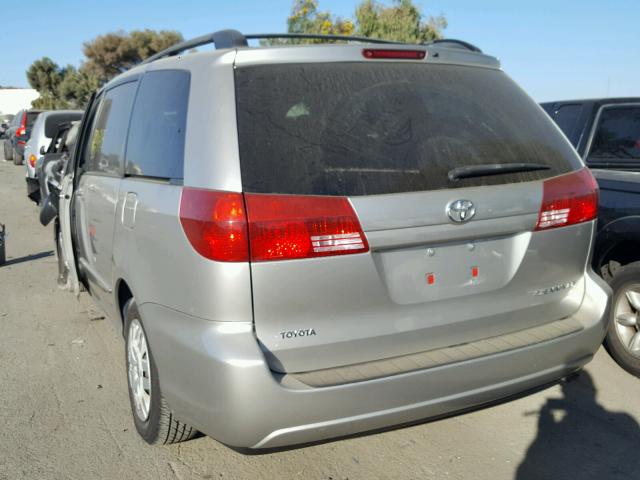 5TDZA23C84S136420 - 2004 TOYOTA SIENNA CE/ GRAY photo 3