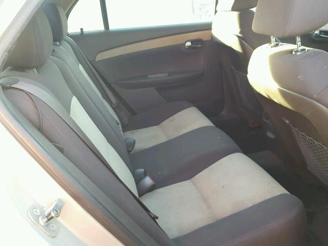 1G1ZC5EB3AF148107 - 2010 CHEVROLET MALIBU 1LT ბეჟი ფოტო 6