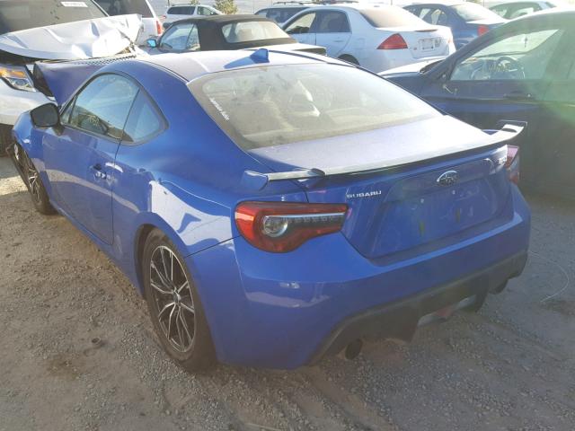 JF1ZCAC17H9605008 - 2017 SUBARU BRZ 2.0 LI BLUE photo 3