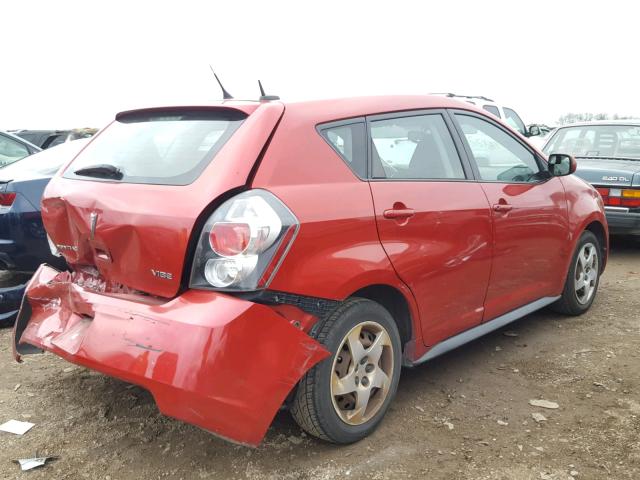 5Y2SP67899Z410890 - 2009 PONTIAC VIBE RED photo 4