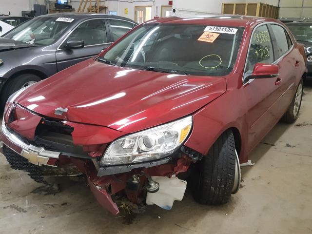1G11C5SL6EF163832 - 2014 CHEVROLET MALIBU 1LT RED photo 2