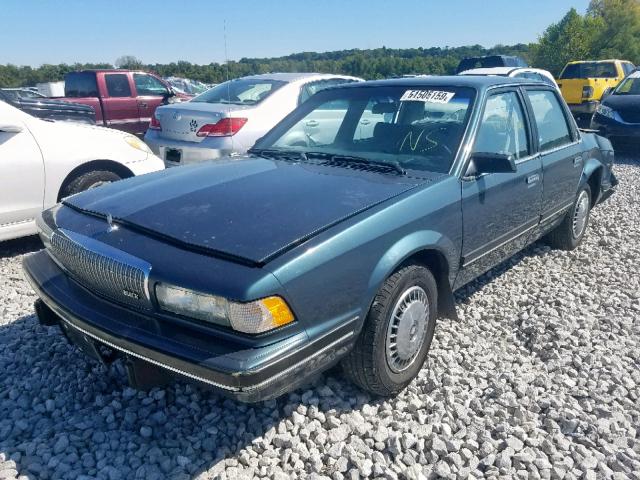 1G4AG54N2N6433662 - 1992 BUICK CENTURY SP GREEN photo 2