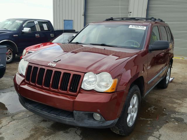 1J8GS48K38C142299 - 2008 JEEP GRAND CHER MAROON photo 2