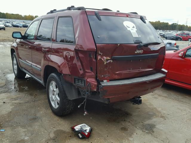 1J8GS48K38C142299 - 2008 JEEP GRAND CHER MAROON photo 3