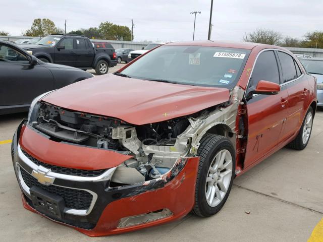 1G11C5SL6FF309762 - 2015 CHEVROLET MALIBU 1LT ORANGE photo 2