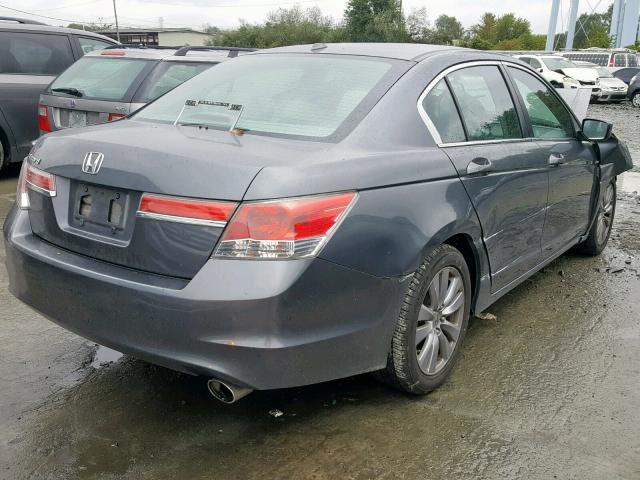 1HGCP2F80BA140307 - 2011 HONDA ACCORD EXL GRAY photo 4