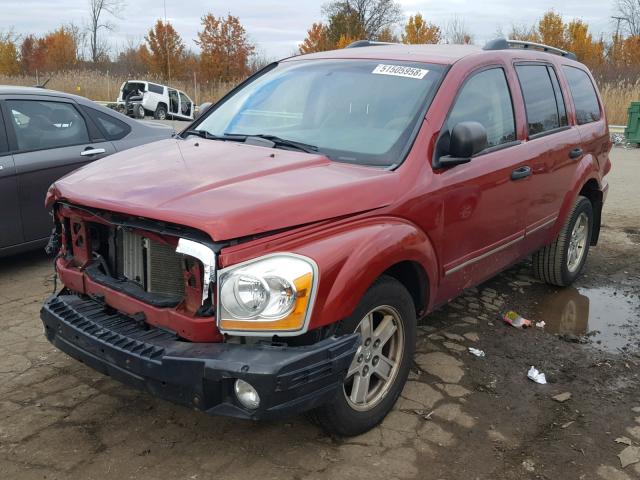 1D4HB58N16F156146 - 2006 DODGE DURANGO LI RED photo 2