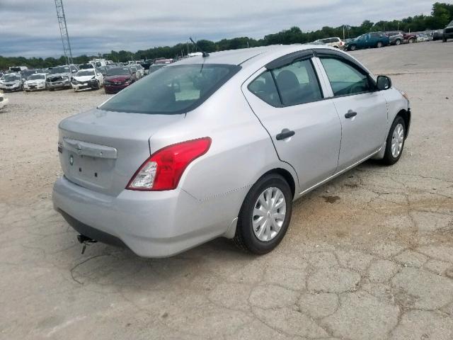 3N1CN7AP7FL951345 - 2015 NISSAN VERSA S SILVER photo 4