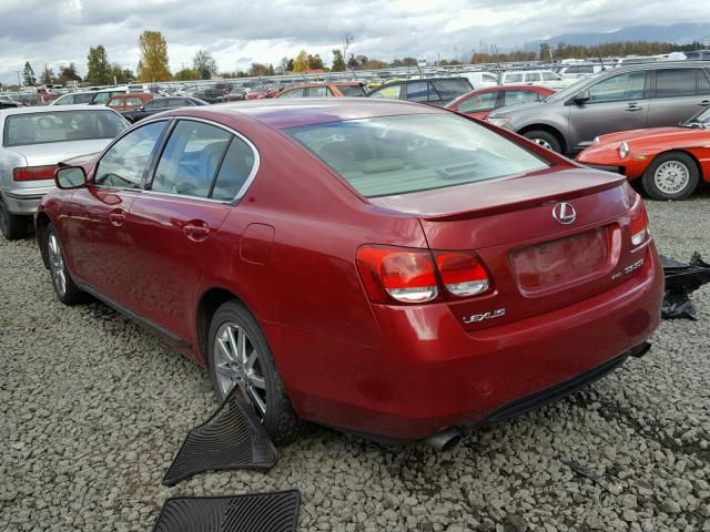 JTHCH96S560002868 - 2006 LEXUS GS GENERAT RED photo 3