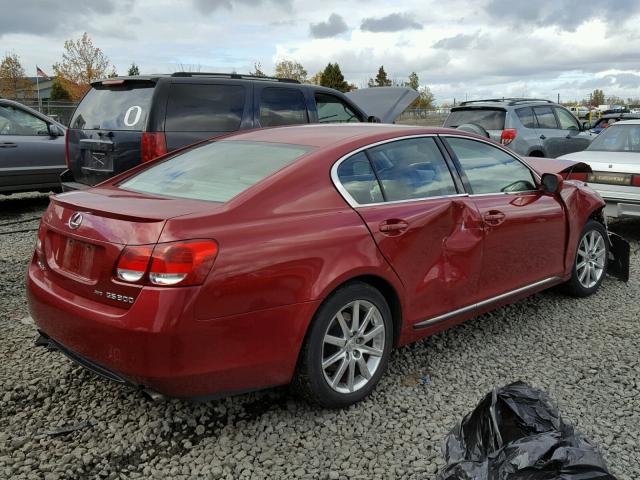 JTHCH96S560002868 - 2006 LEXUS GS GENERAT RED photo 4