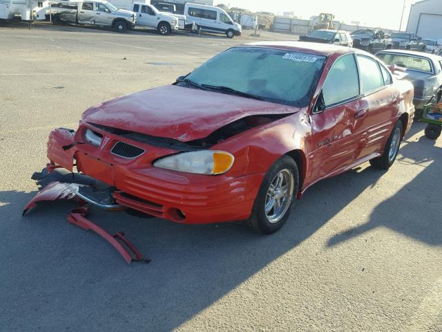 1G2NF52F52C108980 - 2002 PONTIAC GRAND AM S RED photo 2