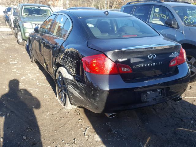 JNKCV61F09M350544 - 2009 INFINITI G37 BLACK photo 3