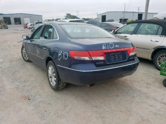 KMHFC46FX6A085304 - 2006 HYUNDAI AZERA SE BLUE photo 3