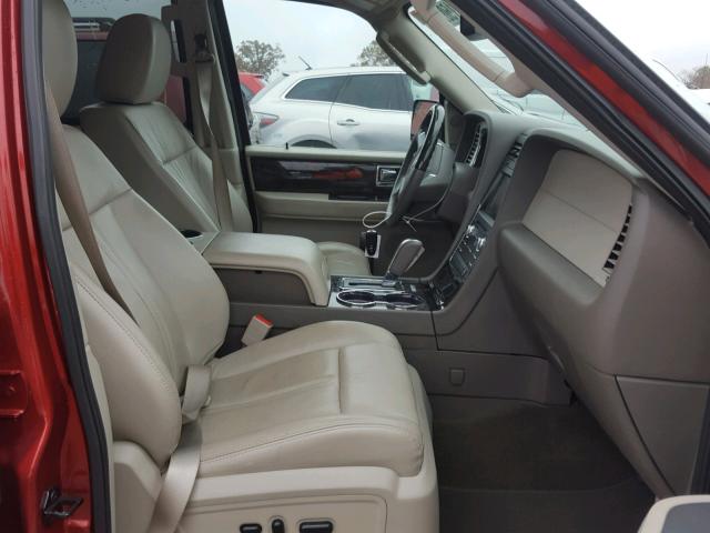 5LMJJ2JT6FEJ07578 - 2015 LINCOLN NAVIGATOR 红色 照片 5