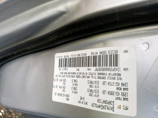 1D4GP25B86B528787 - 2006 DODGE CARAVAN SE GRAY photo 10