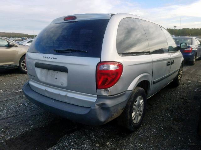 1D4GP25B86B528787 - 2006 DODGE CARAVAN SE GRAY photo 4