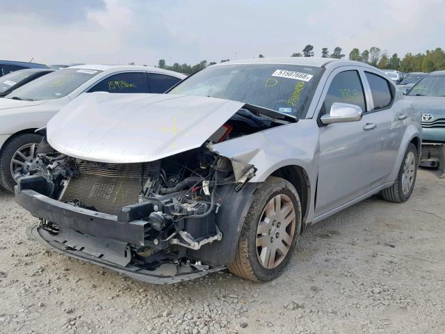 1B3BD4FB2BN537392 - 2011 DODGE AVENGER EX SILVER photo 2