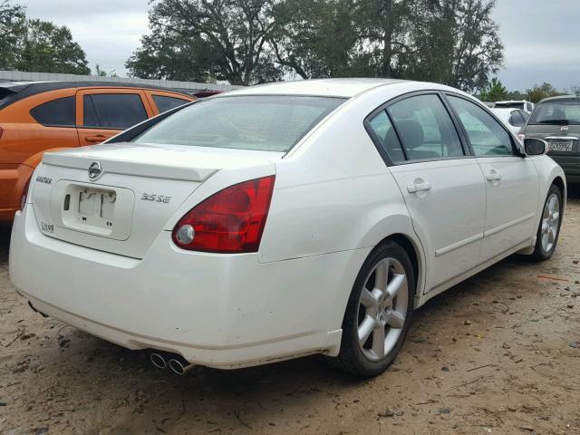 1N4BA41E04C881431 - 2004 NISSAN MAXIMA SE WHITE photo 4