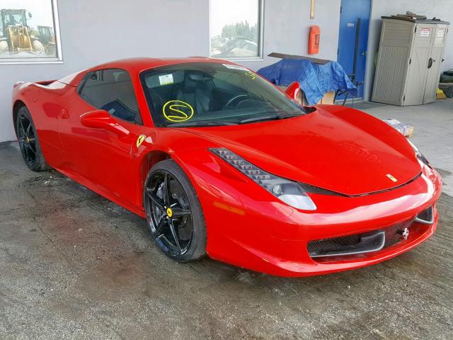 ZFF68NHA5E0196443 - 2014 FERRARI 458 SPIDER RED photo 1