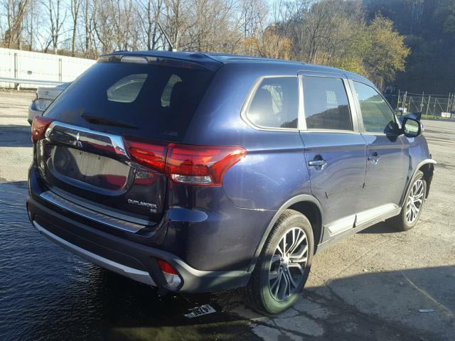 JA4AZ3A32GZ023929 - 2016 MITSUBISHI OUTLANDER BLUE photo 4