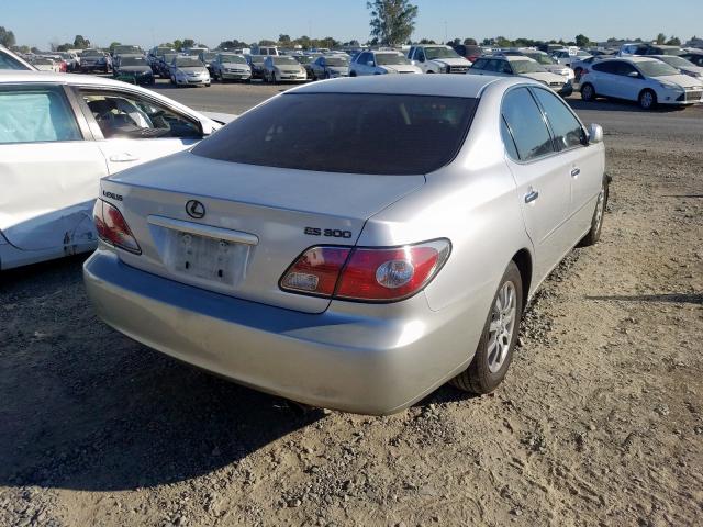 JTHBF30GX30099323 - 2003 LEXUS ES 300 SILVER photo 4