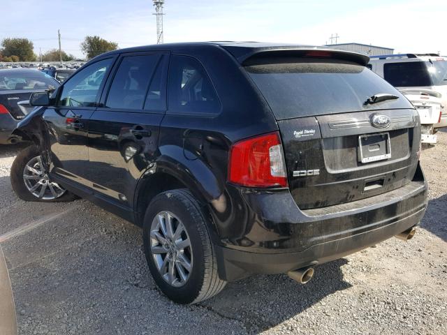 2FMDK3JC0DBB17258 - 2013 FORD EDGE SEL BLACK photo 3