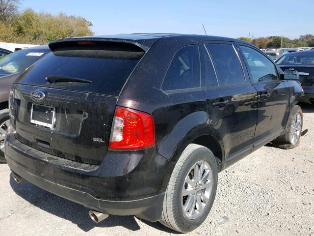 2FMDK3JC0DBB17258 - 2013 FORD EDGE SEL BLACK photo 4