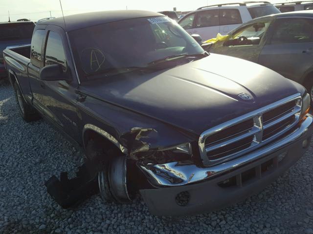 1B7GL22X4YS625805 - 2000 DODGE DAKOTA BLUE photo 1