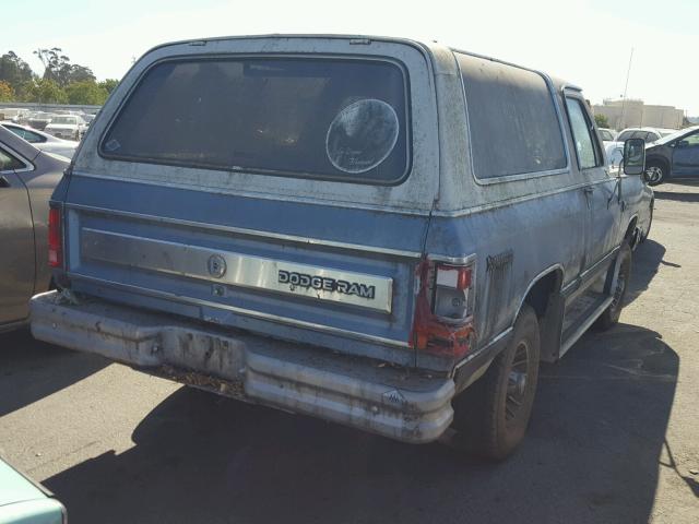 1B4GW12W2ES334060 - 1984 DODGE RAMCHARGER BLUE photo 4