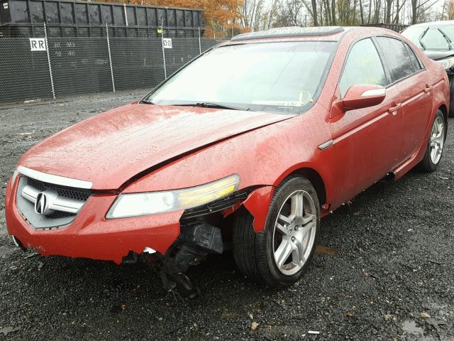 19UUA66247A027993 - 2007 ACURA TL RED photo 2