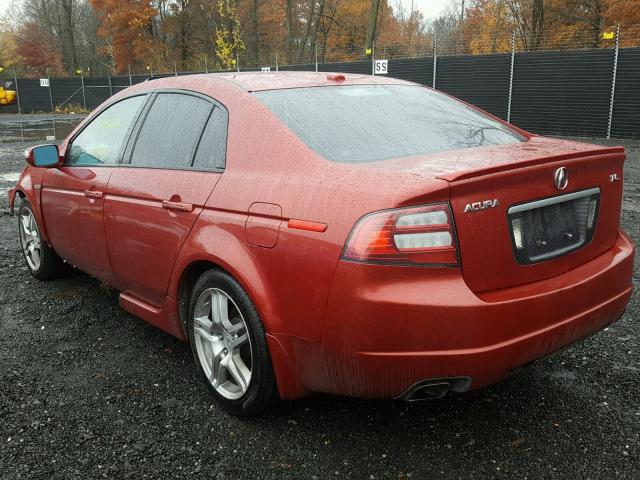 19UUA66247A027993 - 2007 ACURA TL RED photo 3